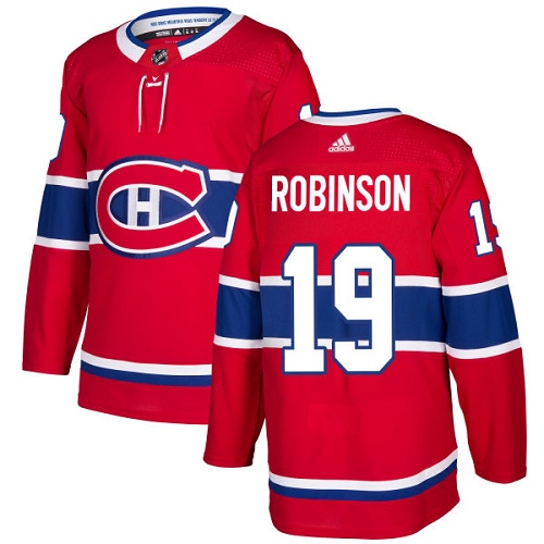 Adidas Canadiens #19 Larry Robinson Red Home Authentic Stitched NHL Jersey